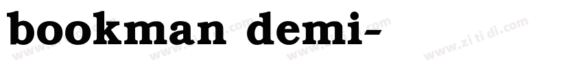 bookman demi字体转换